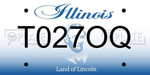 T027OQ Illinois License Plate