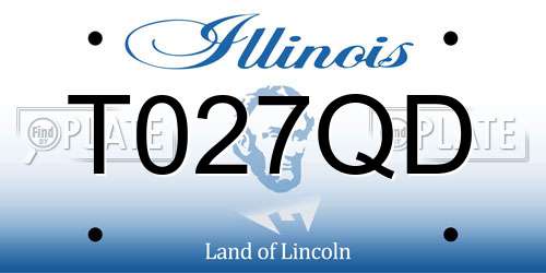 T027QD Illinois License Plate