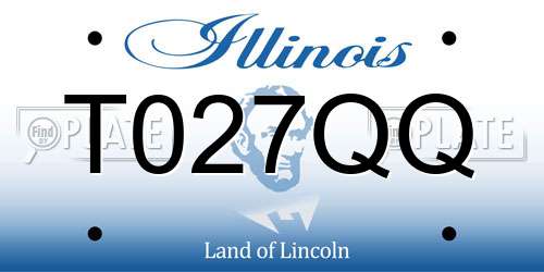 T027QQ Illinois License Plate