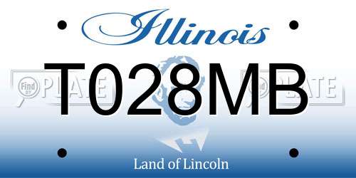 T028MB Illinois License Plate