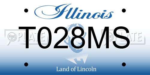 T028MS Illinois License Plate