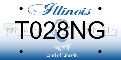 T028NG Illinois License Plate