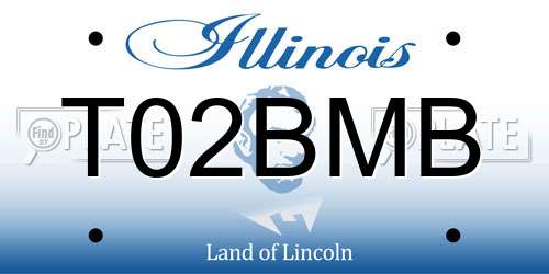 T02BMB Illinois License Plate