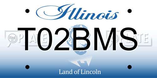 T02BMS Illinois License Plate