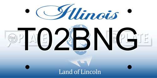 T02BNG Illinois License Plate