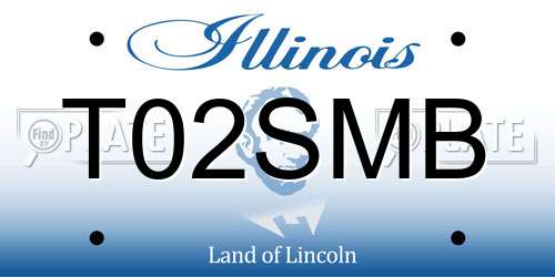T02SMB Illinois License Plate