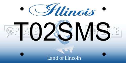 T02SMS Illinois License Plate