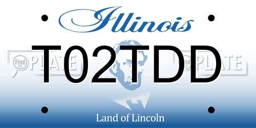 T02TDD Illinois License Plate