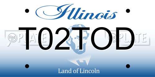 T02TOD Illinois License Plate