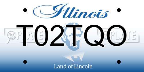 T02TQO Illinois License Plate