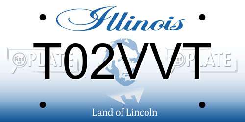 T02VVT Illinois License Plate
