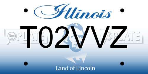 T02VVZ Illinois License Plate