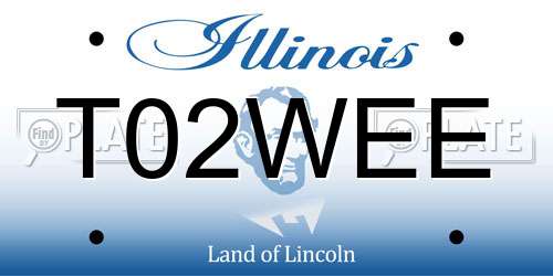 T02WEE Illinois License Plate