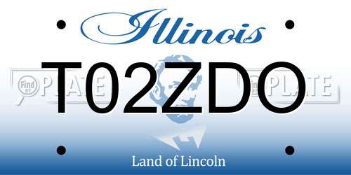 T02ZDO Illinois License Plate