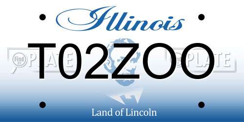 T02ZOO Illinois License Plate