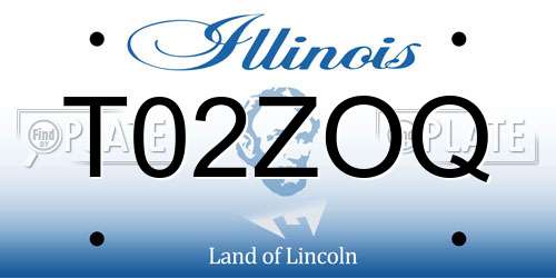 T02ZOQ Illinois License Plate