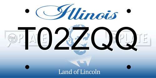 T02ZQQ Illinois License Plate