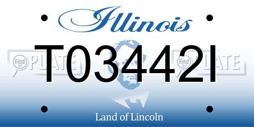 T03442I Illinois License Plate