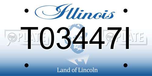 T03447I Illinois License Plate