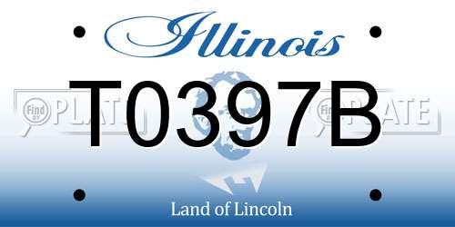T0397B Illinois License Plate