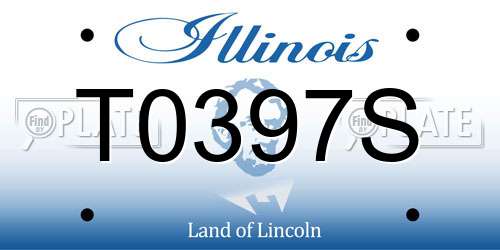 T0397S Illinois License Plate