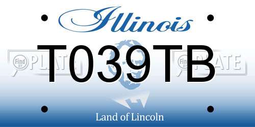 T039TB Illinois License Plate