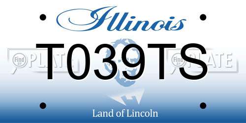 T039TS Illinois License Plate