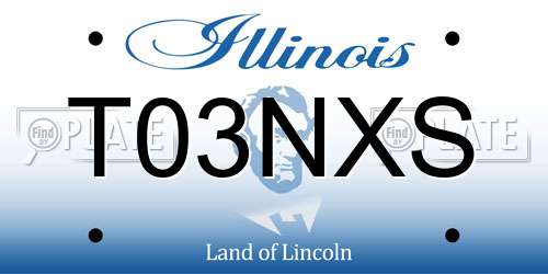 T03NXS Illinois License Plate