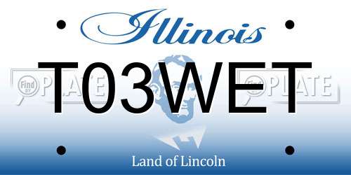 T03WET Illinois License Plate