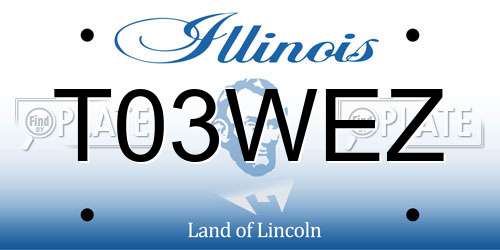 T03WEZ Illinois License Plate
