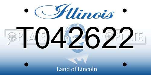 T042622 Illinois License Plate