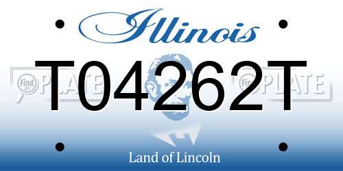 T04262T Illinois License Plate