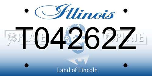 T04262Z Illinois License Plate