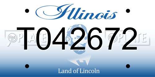 T042672 Illinois License Plate