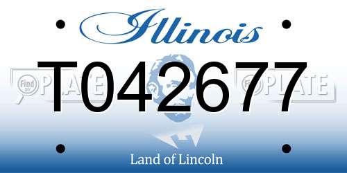 T042677 Illinois License Plate