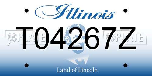 T04267Z Illinois License Plate