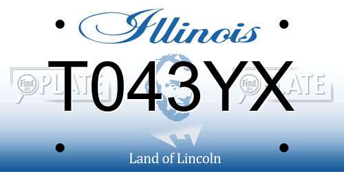 T043YX Illinois License Plate