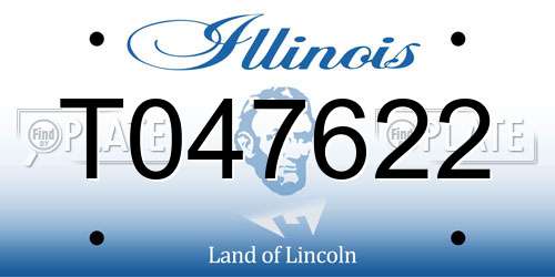T047622 Illinois License Plate