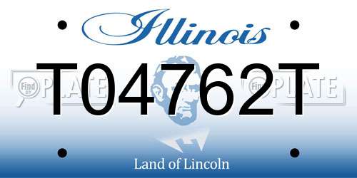 T04762T Illinois License Plate