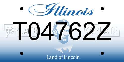 T04762Z Illinois License Plate