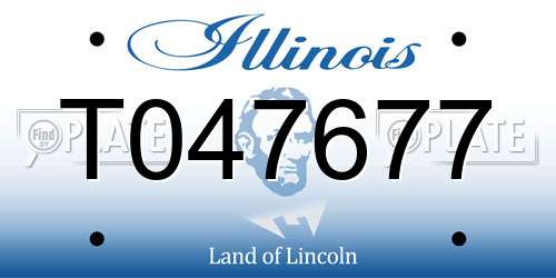 T047677 Illinois License Plate