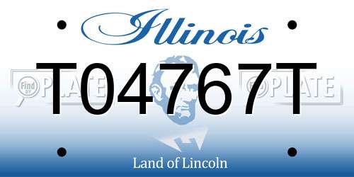 T04767T Illinois License Plate