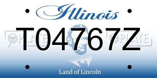 T04767Z Illinois License Plate