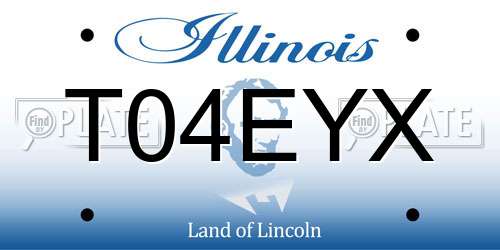 T04EYX Illinois License Plate