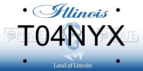 T04NYX Illinois License Plate