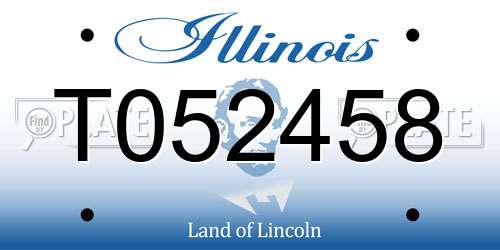 T052458 Illinois License Plate