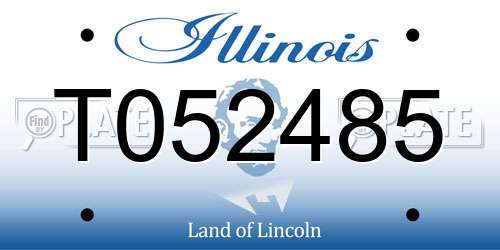 T052485 Illinois License Plate