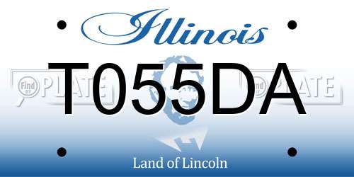 T055DA Illinois License Plate