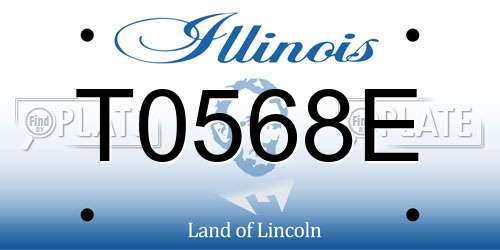 T0568E Illinois License Plate