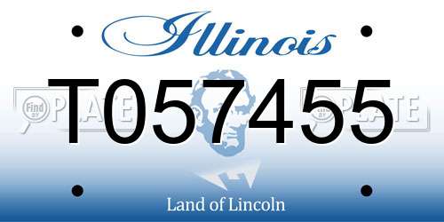 T057455 Illinois License Plate